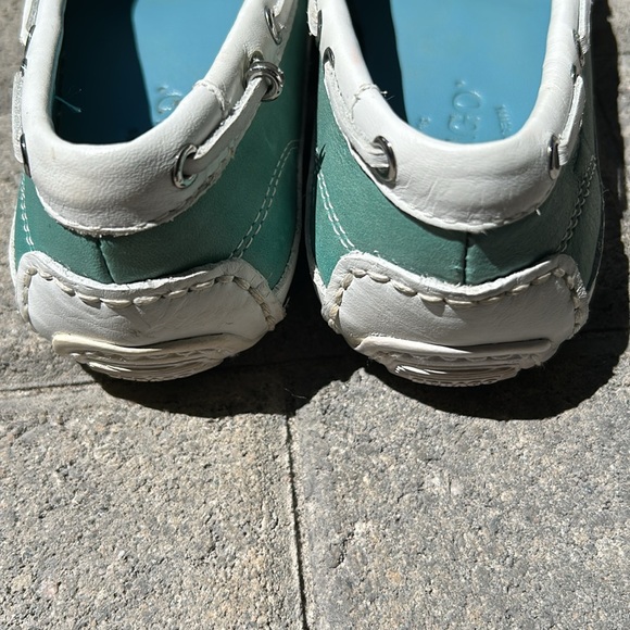 Sebago  women’s Leather Boat Shoes in Seaglass Aqua and White - size 7.5 US - Picture 6 of 6